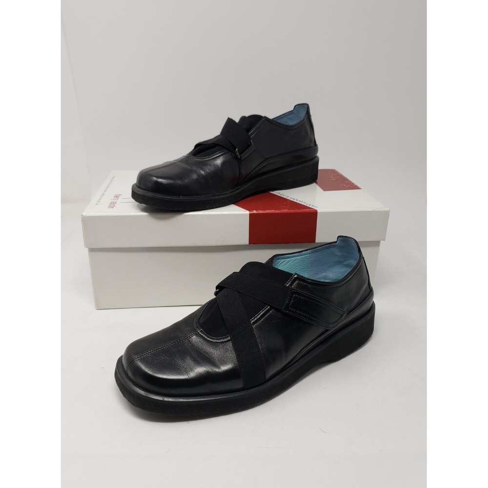 Thierry Rabotin Lena Mary Jane Womens Black Leather Comfort Shoes 8 EU 38.5